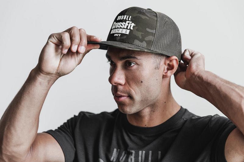 Women's Nobull Crossfit Games Flat-Brim Trucker Hats Black | SG H3240A
